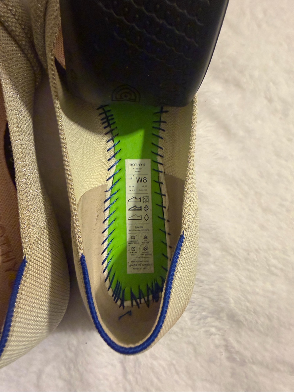 Rothy's Metallic Knot Flats. Glittery. RARE - Picture 7 of 7